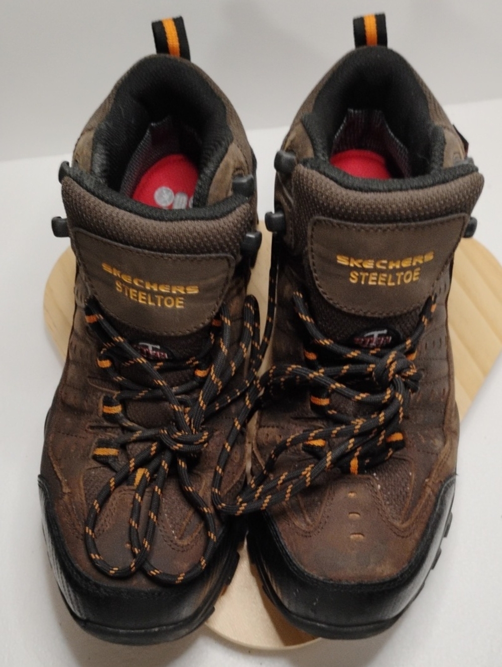 Skechers Brown and Black Steel Toe Men’s Work Boots